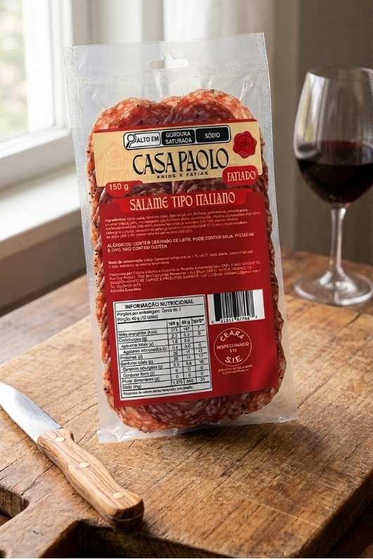 Salame tipo italiano fatiado Casa Paolo